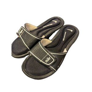 Nike Comfort Footbed Slide Sandals Womens Size 8 Black White